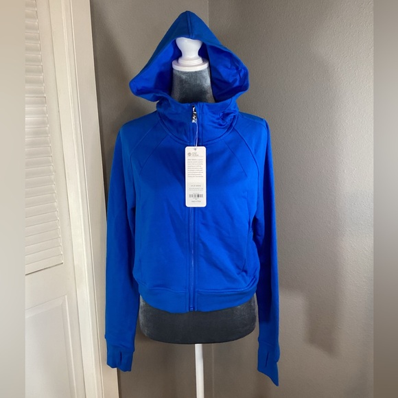 NWT CRZ YOGA Fleece Zip Cropped Hoodie Size L - Picture 4 of 12